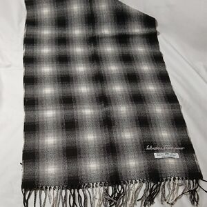 Salvatore Ferragamo Monochrome Checkered Scarf
